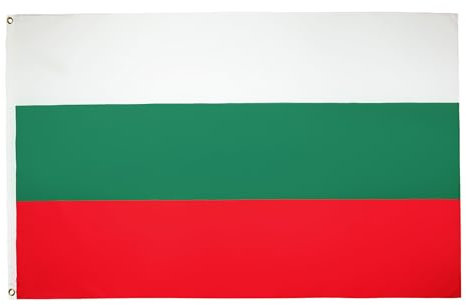 AZ FLAG - Flagge Bulgarien - 90x60 cm - Bulgarische Fahne 100% Polyester mit Messing-Ösen - 50g