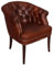 Clubsessel Swindon Chesterfield-Muster Vintage Cigar Echtleder Sessel
