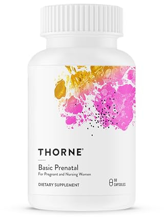 THORNE - Basic Prenatal - Well-Researched Folate Multi for Pregnant & Nursing Women - Includes 18 Vitamins & Minerals, Plus Choline - Third-Party Certified - Gluten, Dairy & Soy-Free - 30 Servings