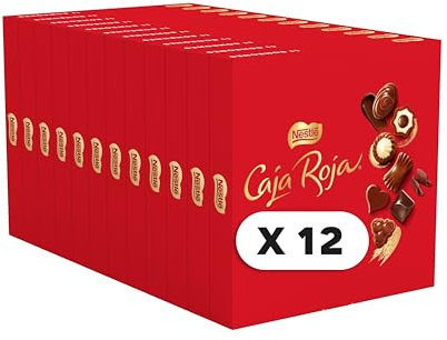 Nestlé Caja Roja Bombones de Chocolate - Estuche de bombones12x100g