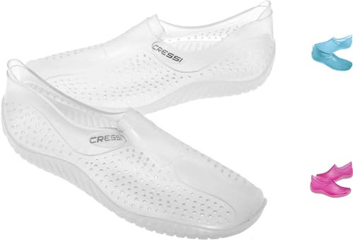 Cressi Water Shoes Kids Escarpines para Todo Tipo de Deportes Acuáticos Juventud Unisex, Blanco (Transparente), 23/24 EU