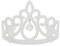 Bristol Novelty BA727 Diadem, weißer Glitzer mit Diamant, Unisex Adult, White, Einheitsgröße
