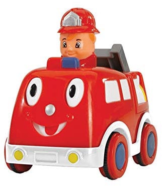 Simba 104014228 - ABC Press and Go Auto, 2-Fach Sortiert, es Wird nur EIN Artikel geliefert, Polizei- oder Feuerwehrauto, 11cm, ab 12 Monate