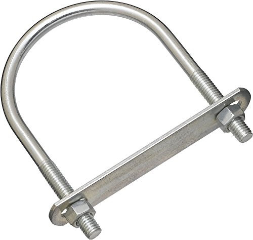 Stanley National Hardware 2190BC #662-3/8x3-1/2x5-1/4 - Bullone a U zincato con piastra e dadi esagonali