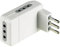 BTicino S3605DE Adattatore salvaspazio Corner-3 Prese Spina 10A-Colore Bianco