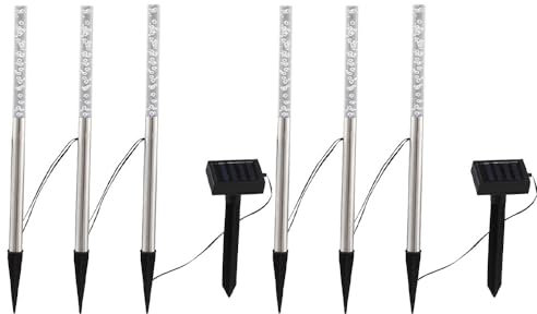 etc-shop LED 6er Set Außen Solar Leuchten IP44 Farbwechsler bunt Terrasse Garten Beleuchtung Veranda Deko Lampe