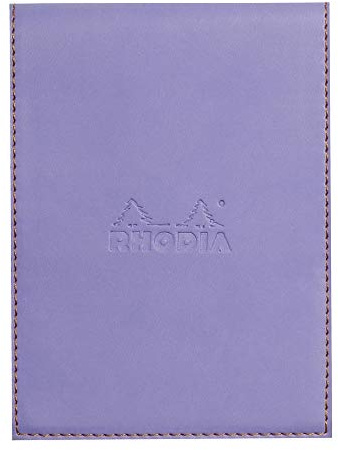 Rhodia 128209C Notizblock N.12 liniert mit Schutzhülle Kunstleder Irisblau