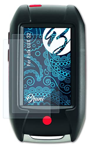 Bruni Schutzfolie kompatibel mit Falk LUX 32 Folie, glasklare Displayschutzfolie (2X)