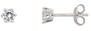 XENOX® Krappe Ohrringe - Damen Ohrringe aus hochwertigem 925/- Sterlingsilber, mit Zirkonia Stein