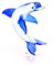 Handwerk Collectibl e Miniatur MUNDGEBLASENE Glas blau Delphin 01 Figur Tiere