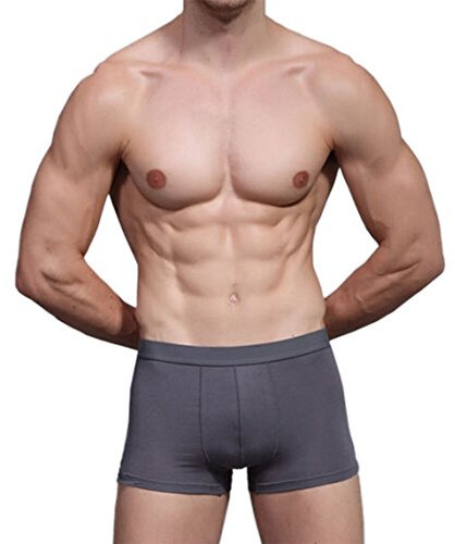 Hoerev Boxer da Uomo in Modale Super Morbido, Confezione da 4, 4 Grigio Scuro, M