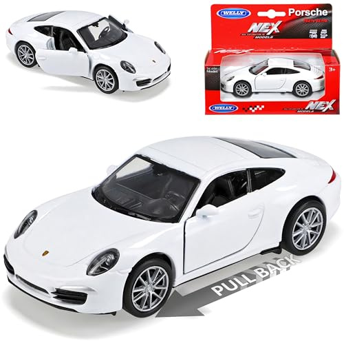 Welly Porsche 911 991 Carrera S Weiss Coupe Ab 2011 ca 1/43 1/36-1/46 Modell Auto mit individiuellem Wunschkennzeichen
