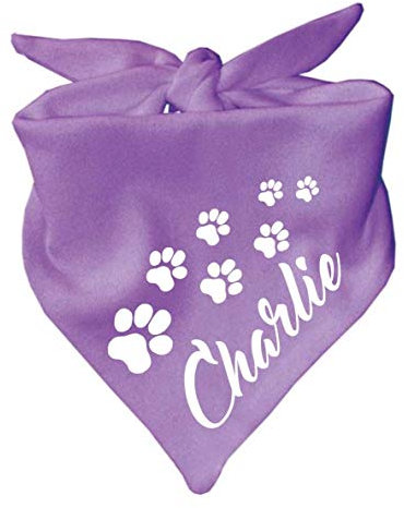 Hunde Dreiecks Halstuch (Fb: Flieder) (Gr. 1 (55 cm)) Name des Hundes