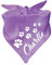 Hunde Dreiecks Halstuch (Fb: Flieder) (Gr. 1 (55 cm)) Name des Hundes