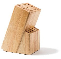 Heiso Universaler Messerblock mit vielen Schlitzen aus hochwertigem Gummibaumholz