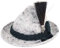 Bavariashop Gamsbart Edelweiß ca 13 cm Gesamtlänge, Bayerischer Hutschmuck