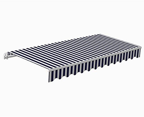 Jet-Line | Markise | Suncare | Blue/White | 3,6 x 2,5 m | Gelenkarmmarkise | Sonnenschutz | Beschattung | Sonnenstore | Garten | Gartenausstattung