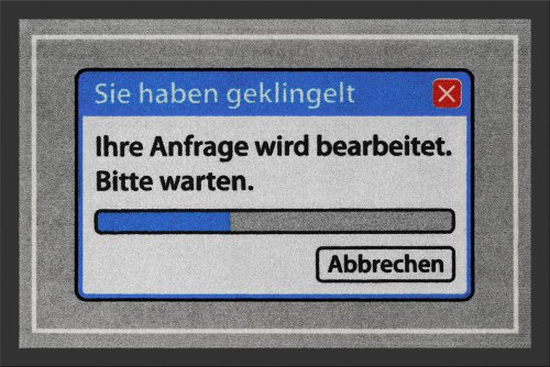 Fussmatte Sie haben geklingelt Ihre Anfrage wird bearbeitet Fußmatte Schmutzmatte Türabstreifer Türmatte Fußabstreifer