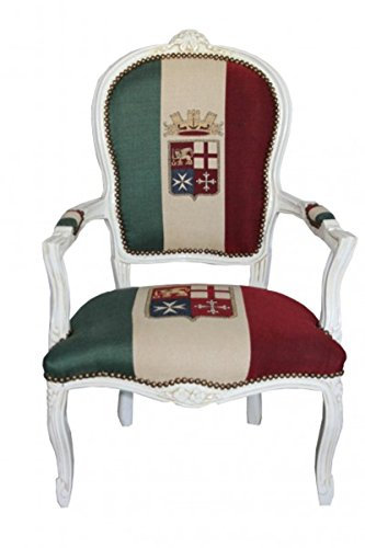 Casa Padrino Barock Salon Stuhl Italien/Creme - Antik Stil