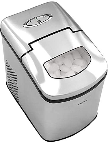 Gino Gelati GG-175W Digitaler Edelstahl Eiswürfelbereiter Eiswürfelmaschine Icemaker max. 15 Kg/24 h