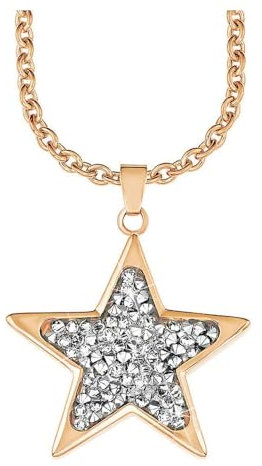 s.Oliver Damen-Kette mit Anhänger Let's Celebrate Swarovski Rocks Edelstahl Kristall silber 75 cm - 515993