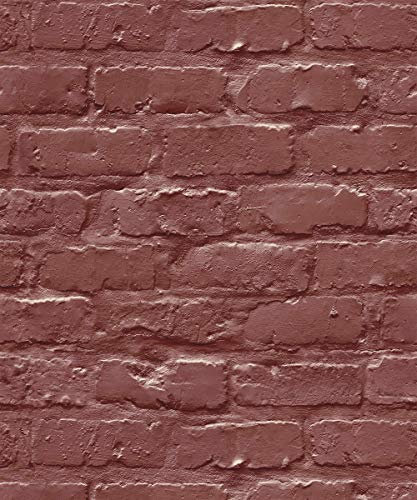 Red Effect Brick - Red Painted - Urban - Retro - Wallpaper