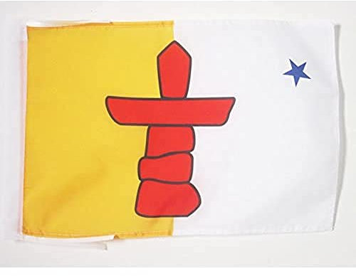 AZ FLAG - Flagge Nunavut - 45x30 cm Mit Kordel - Nunavut Fahne 30 x 45 Cm - Flaggen