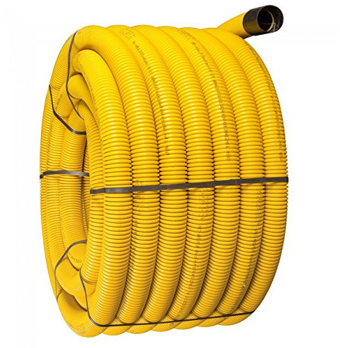 63MM X 50M Yellow Electrical Flexible Cable DUCTING Including Coupling & Draw Cord Deliveries to Mainland UK ONLY