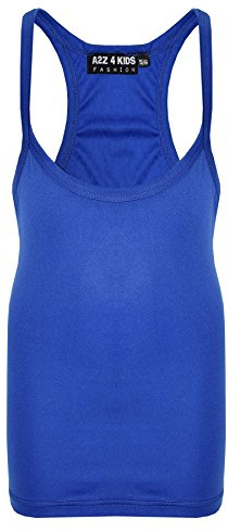 Kids Girls Childrens Vest Top - Racer Vest Royal 13