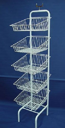 5 x Fruit & Veg Wire Basket Shop Display Unit Shopfittings & Retail Dump Bin