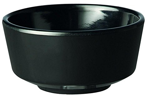 APS 83907 FLOAT Runde Melamin Schale mit Anti-Rutsch-Füße, Ø 15 x 7, 5 cm 0.7 ltr. Schwarz