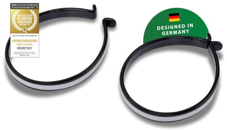 CONTEC Hosenspange Tweezers, universal, aus thermoplastischem Kunststoff, Reflexstreifen, formstabil, leicht, 1 Paar, schwarz reflektierend