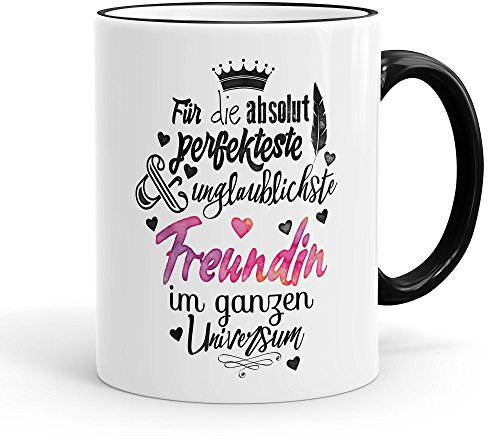 FunTasstic Taza para la novia más perfecta – Taza de café 300 ml (3917), color: negro