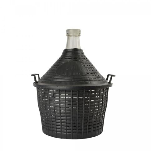 Bonbonne en Verre 10 litres avec Corbeille en Plastique