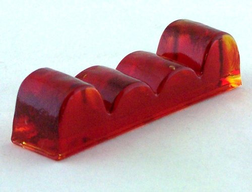 Porte couteaux en verre rouge rubis