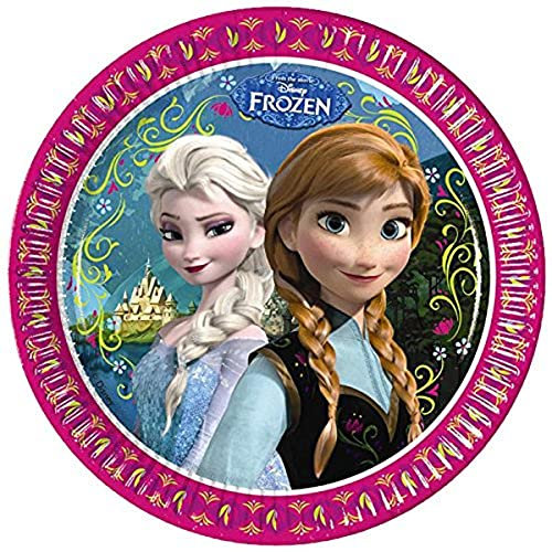 Disney 82499, Piatti Carta Disney Frozen, 23 cm, Multicolore, 8 Pezzi