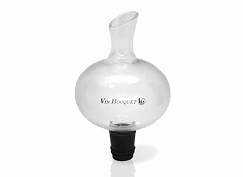VinBouquet Bouquet FIA 022 Décanteur Verseur en Verre Aérateur de Vin, Crystal, 11,4 x 7,3 x 7,3 cm