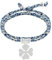 LES POULETTES BIJOUX - Bracelet Double Tour Lien liberty et Trèfle Argent 925 - Colors - Bleu Navy