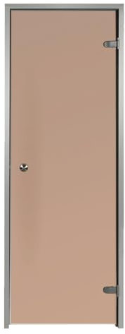 Puerta para hammam Color Bronce 70 x 190 cm Vidrio Templado de Seguridad Marco de Aluminio