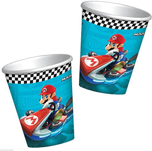 8 Gobelets carton Super Mario 26 cl