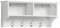 Yaheetech Wooden Hallway Wall Coat Hook with 2 Open Storage Shelves Wall Mounted Coat Hooks Storage Unit with 4 Double Hooks Hallway Organiser, 60x20x27cm, White