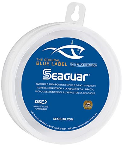 Seaguar 30fc25, Blue Label-Filo in fluorocarbonio di Acqua salata, Diametro 50,8 cm, Testato 13,6 kg, 25 Metri, Trasparente Unisex, 30-Pounds/25-Yards