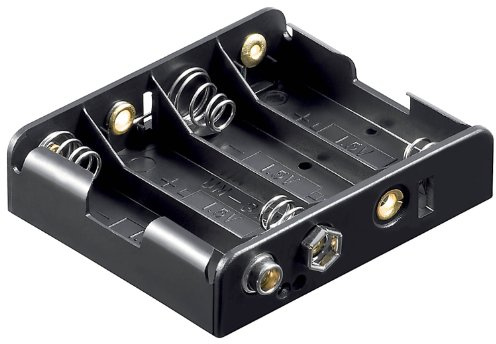 Batteriehalter, 4xmignon 'AA', mit Druckknopfanschluss