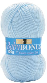 Sirdar Wool Hayfield Bonus DK Double Knitting, Baby Blue (854), 100g