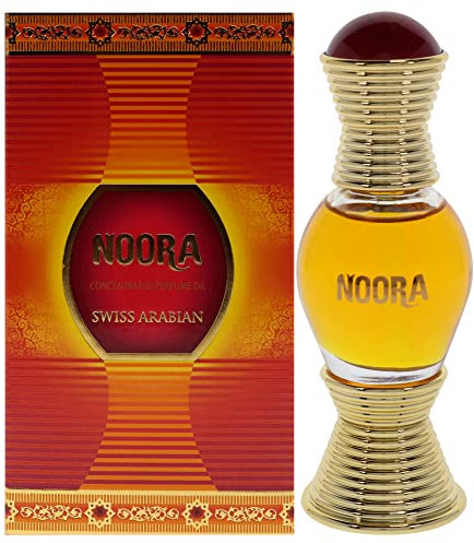 Swiss Arabian Noora Konzentriertes Parfümöl 20ML – Orientalisch Blumiger Duft für Frauen & Männer – Süßer Honig, Orange, Rose, Safran & Vanille