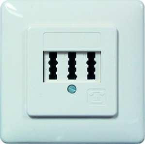 PROTEC.CLASS PTAE Telefondose UP 3x6NFN cw ohne Abdeckung