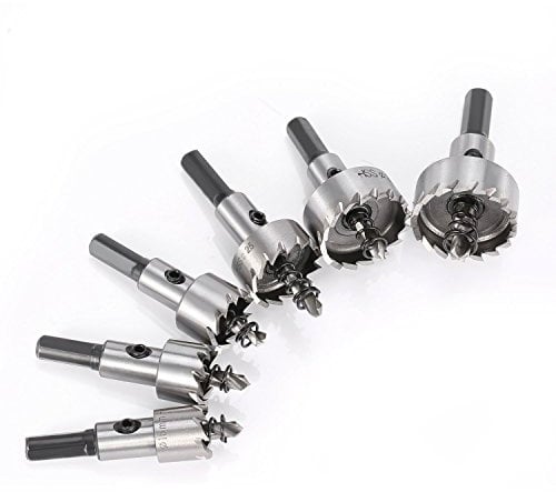 6Pz HSS Seghe a Tazza Drill Hole Saw, Acciaio Inox Lega di Metallo ad Alta Velocità Twist Drill Bit Set di Utensili per Taglio, 16/18,5/20/25/30/32MM