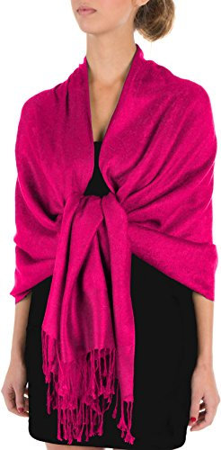 Sakkas 70 X 28 Paisley Selbst-Design Schal/Wrap/Stola - Fuscia