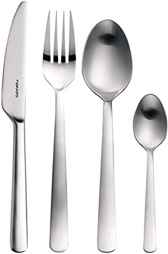 Fiskars Besteck-Set, 24-teilig, Qualitätsstahl, Silber/Matt, Functional Form, 1002961