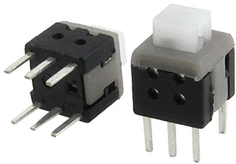 sourcing map 20 x Mini Quadrat Memontane Taschenlampe Druckschalter 5,8mm x 5,8mm de DE de